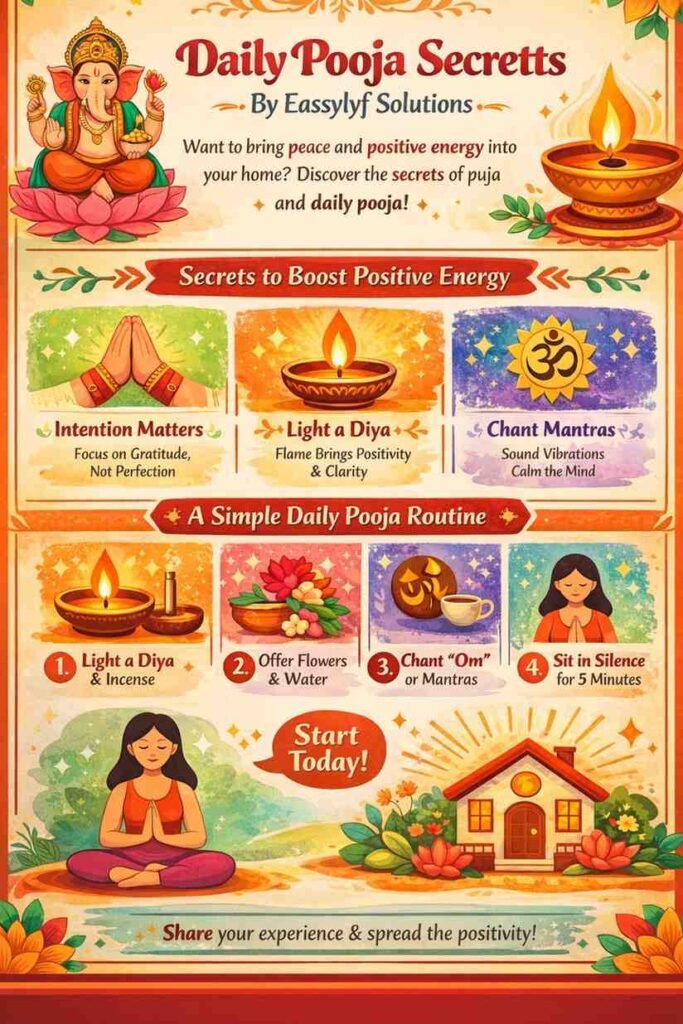 boost positive energy at home with daily puja Puja Secrets Boost Positive Energy at Home Daily Eassylyf solutions
